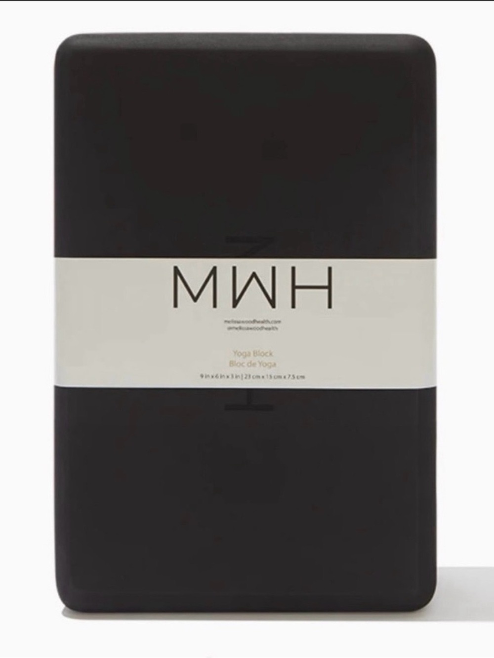 Melissa Wood Health Black Single Yoga Block NWT
